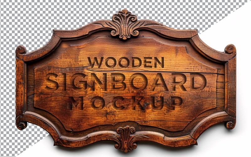 Vintage Wooden Signboard Mockup 79 Product Mockup