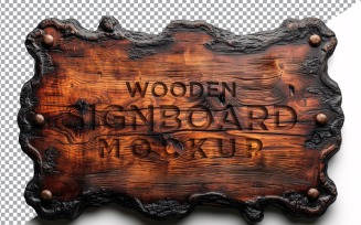 Vintage Wooden Signboard Mockup 82