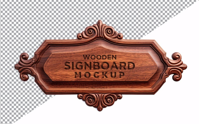 Vintage Wooden Signboard Mockup 85 Product Mockup