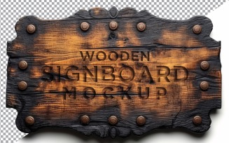 Vintage Wooden Signboard Mockup 88