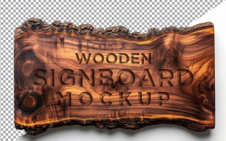 Vintage Wooden Signboard Mockup 93