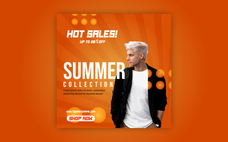 FREE summer sale brand social media promotional ads banner EPS design template Corporate Identity