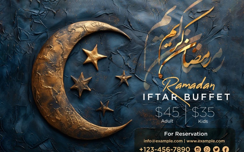 Ramadan Iftar Buffet Banner Design Template 02 Social Media