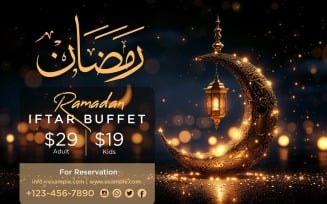 Ramadan Iftar Buffet Banner Design Template 03