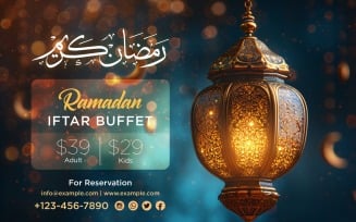Ramadan Iftar buffet banner Design Template 05