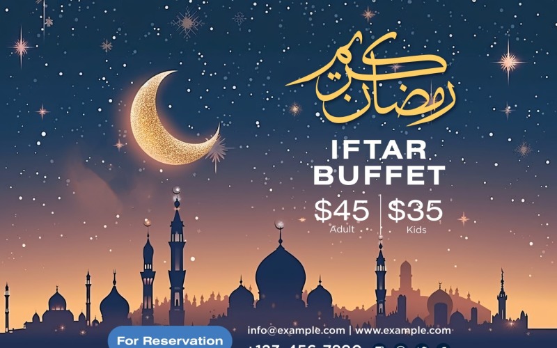 Ramadan Iftar Buffet Banner Design Template 16 Social Media