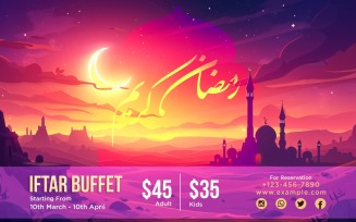 Ramadan Iftar Buffet Banner Design Template 22