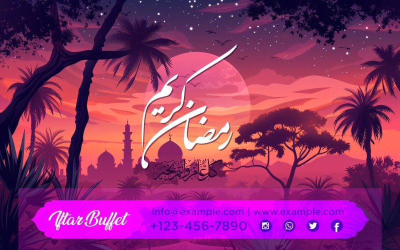 Ramadan Iftar Buffet Banner Design Template 25 Social Media