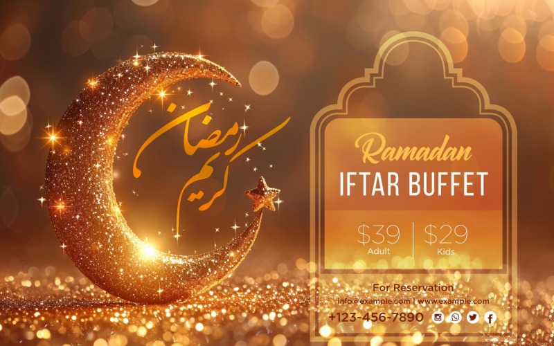 Ramadan Iftar Buffet Banner Design Template 33 Social Media