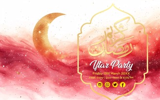 Ramadan Iftar Party Banner Design Template 06