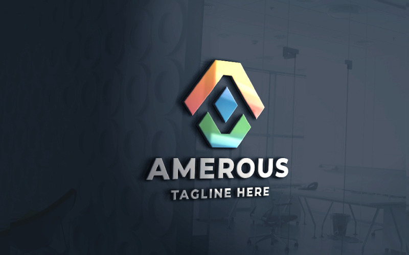 Amerous Letter A Professional Logo Logo Template