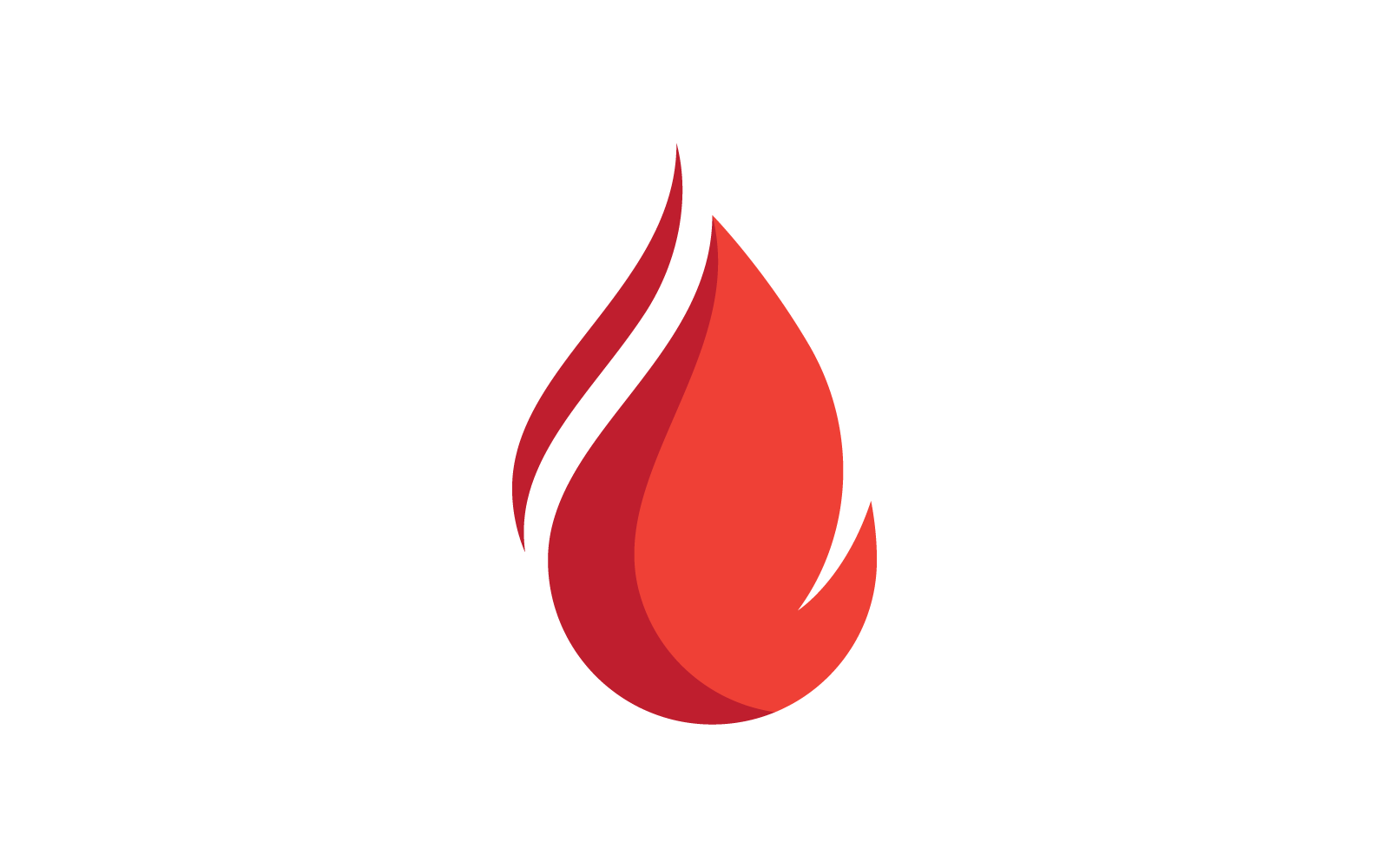 Ateş alev illüstrasyon tasarımı logo şablonu