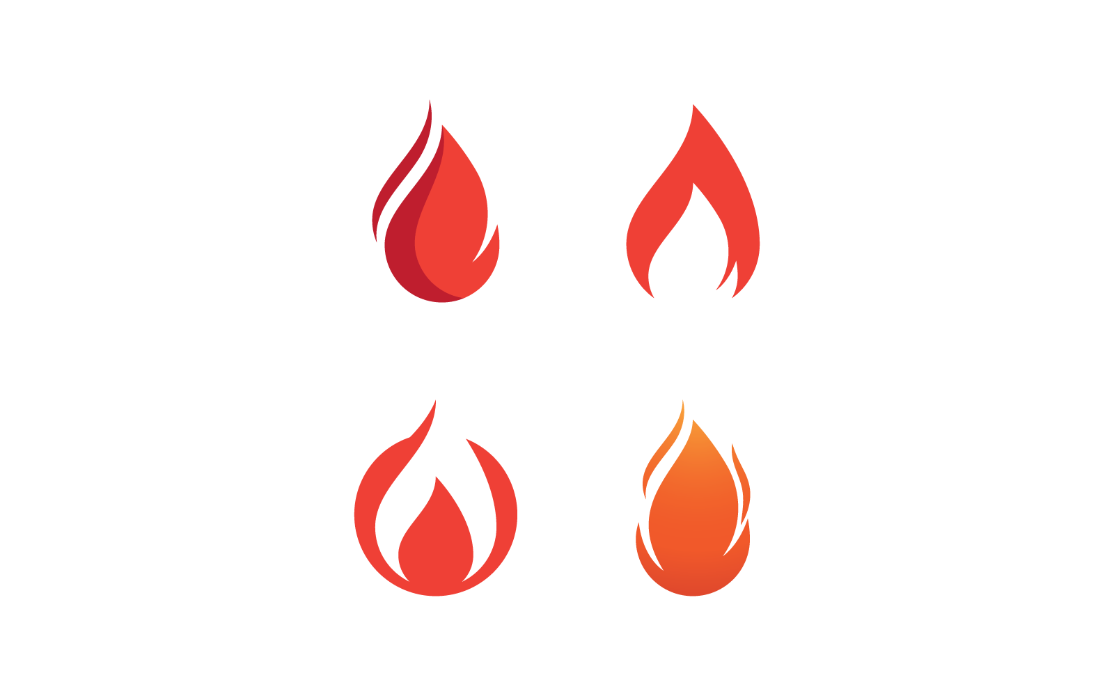 Brand vlam Logo vector pictogram Olie, gas en energie logo concept