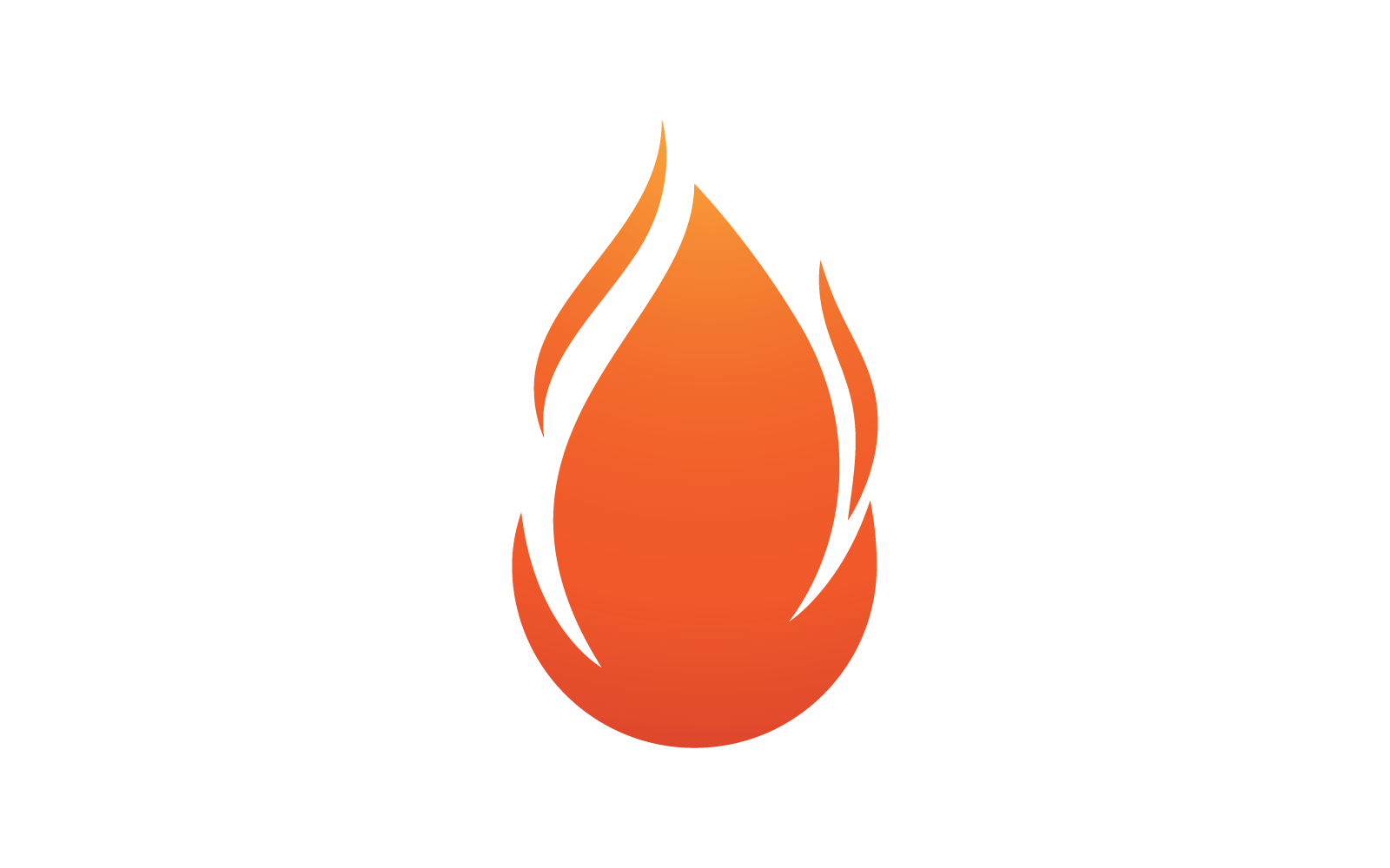 Fire flam logo flat design Template