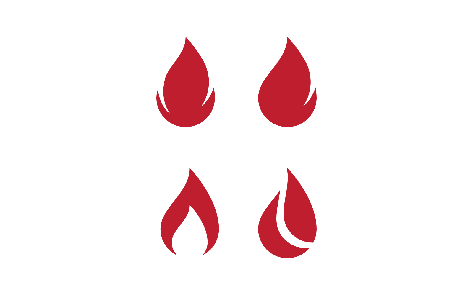 Fire flame illustration logo design Template