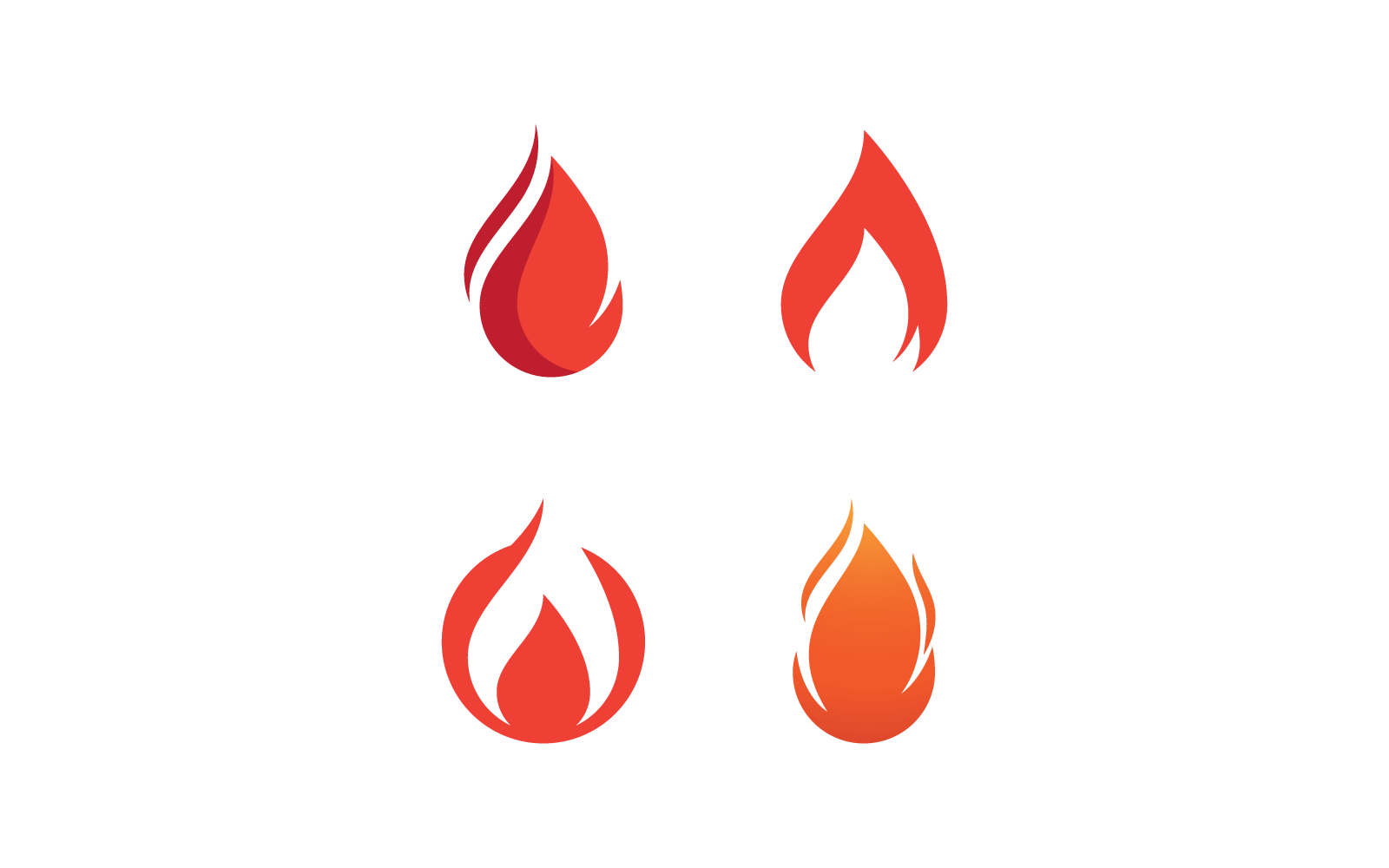 Fire flame Logo vector icon Oil, gas and energy logo concept