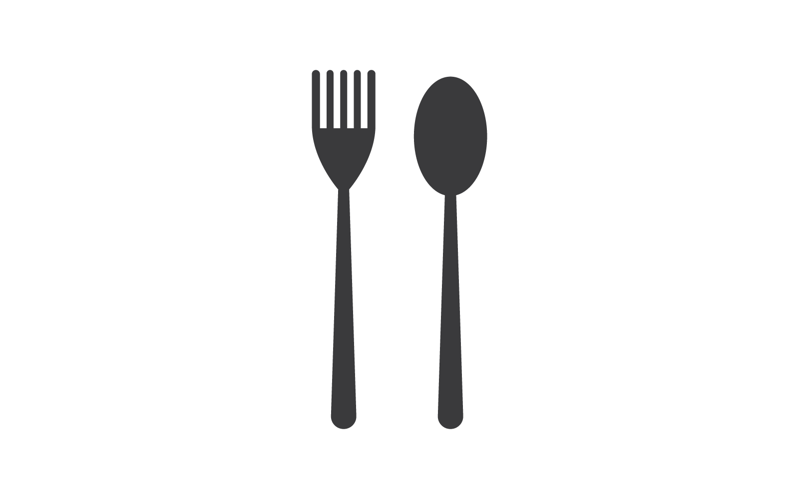fork and spoon illustration icon vector design template