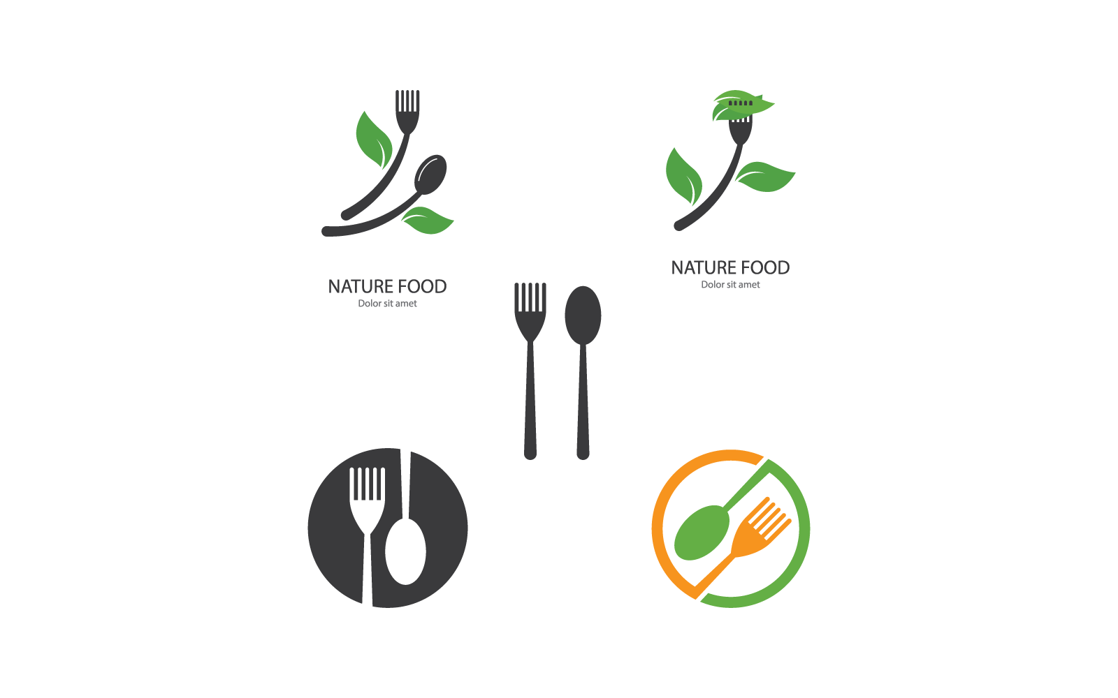 fork and spoon vector design template
