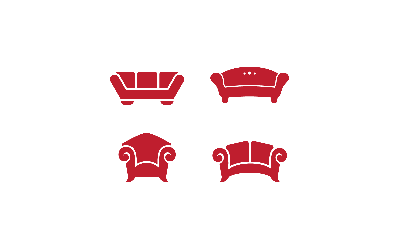 Furniture logo illustration flat design template