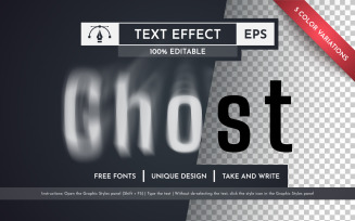 Ghost Editable Text Effect, Graphic Style
