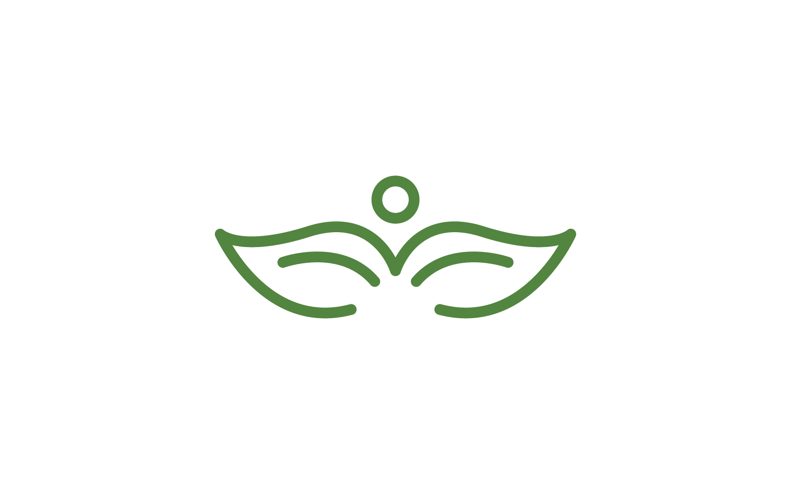Green leaf logo illustration nature flat design