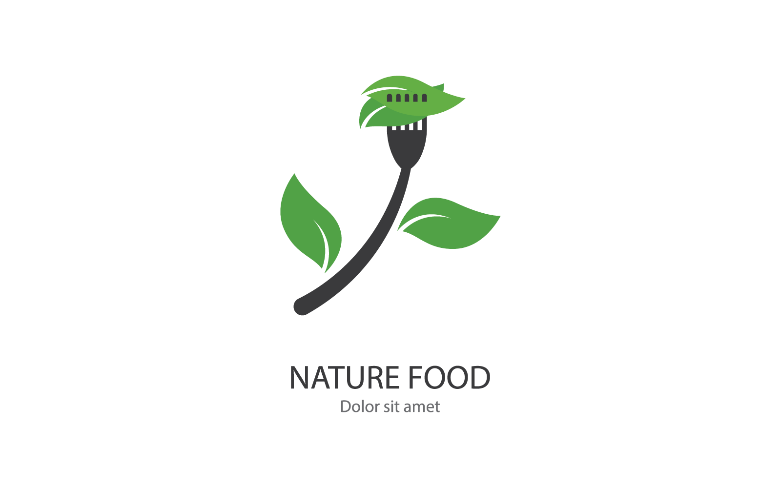 Modello di design piatto per l'illustrazione del logo della natura alimentare