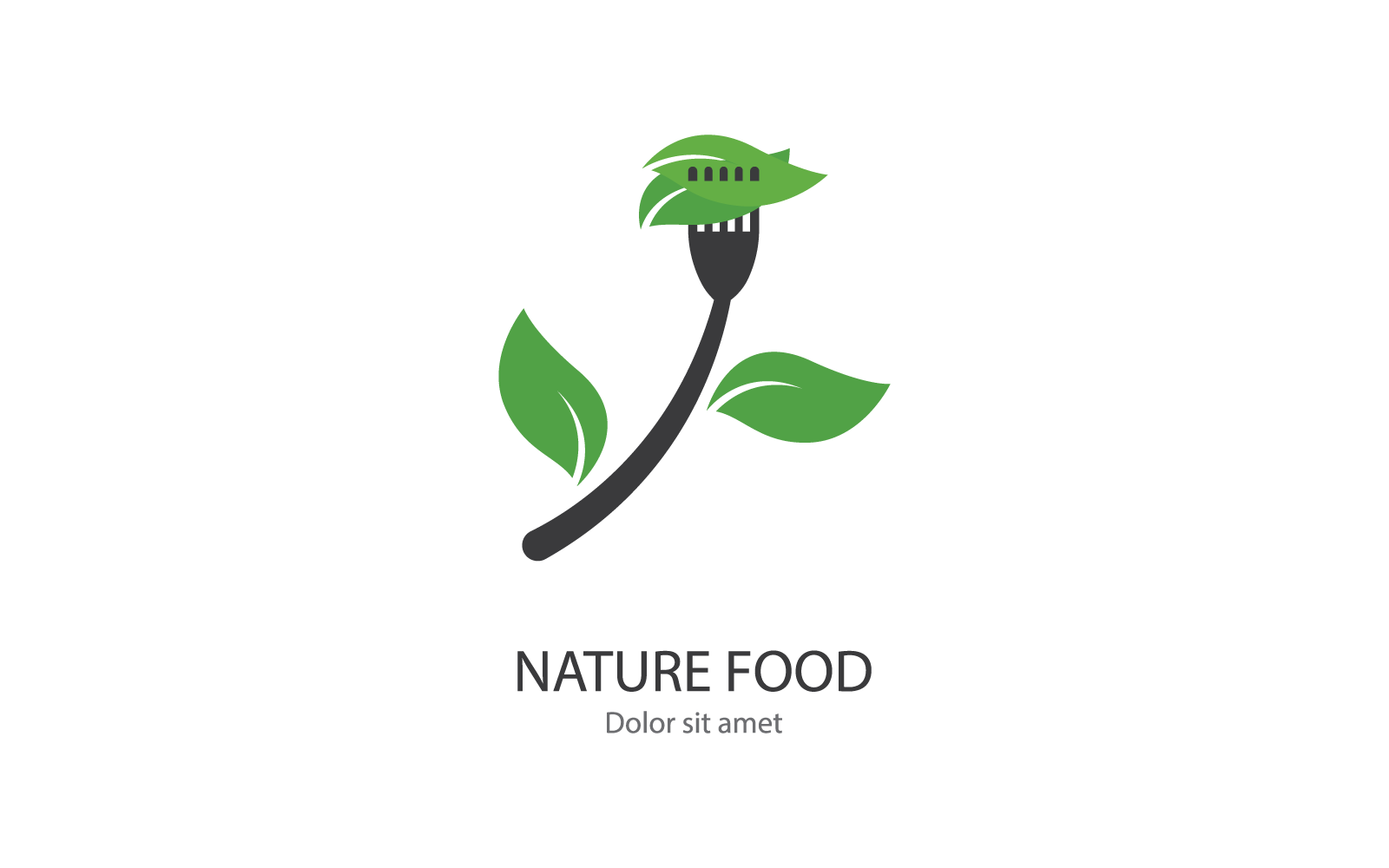 Nature food logo illustration vector flat design template