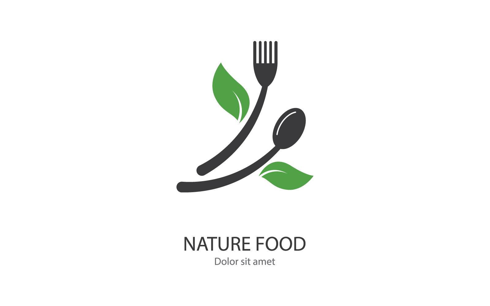 Nature food logo vector design template