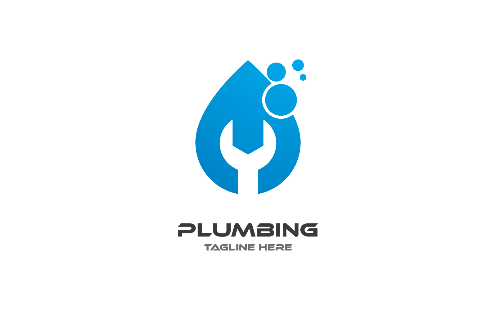Plumbing logo vector flat design business template