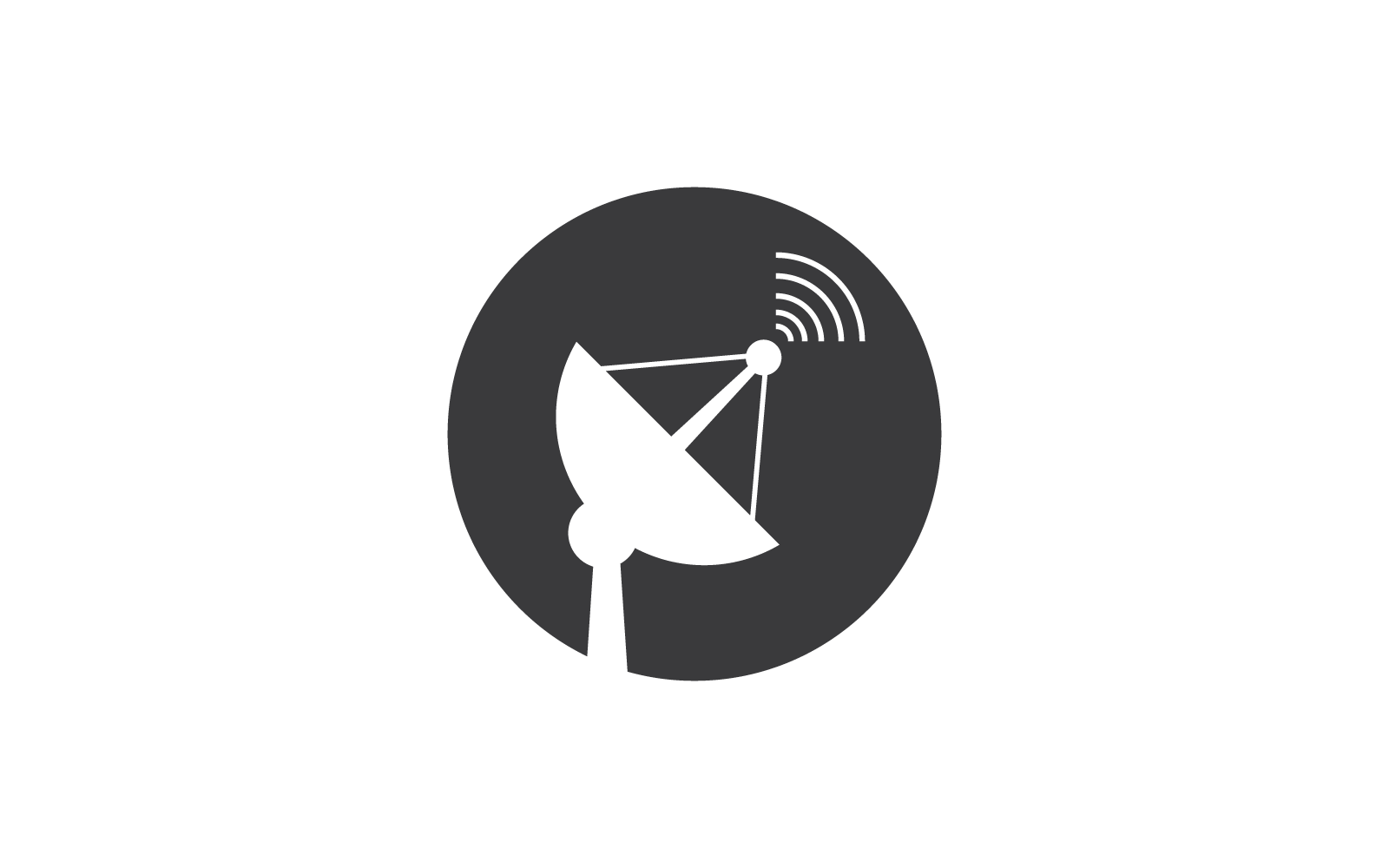 Satellite design illustration icon template Logo Template