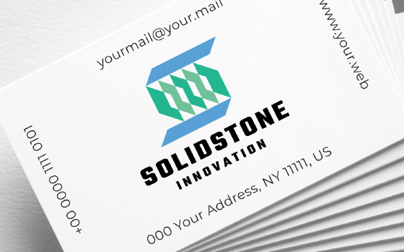Solid Stone Letter S Logo Logo Template
