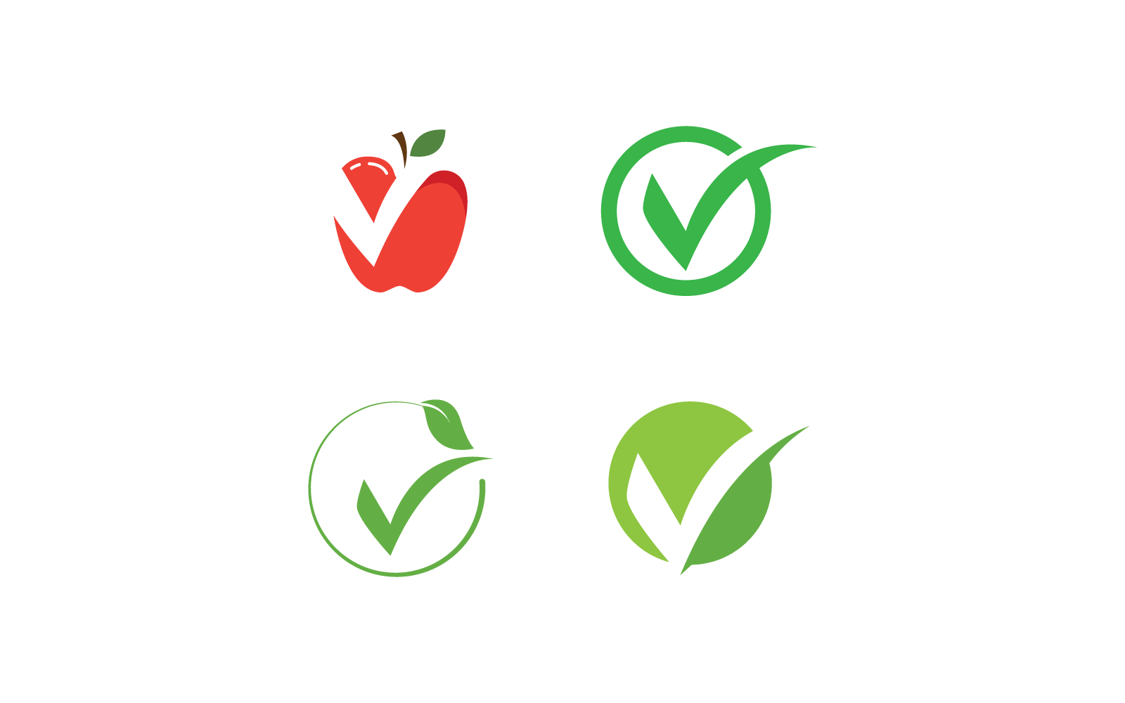 V letter nature logo illustration design