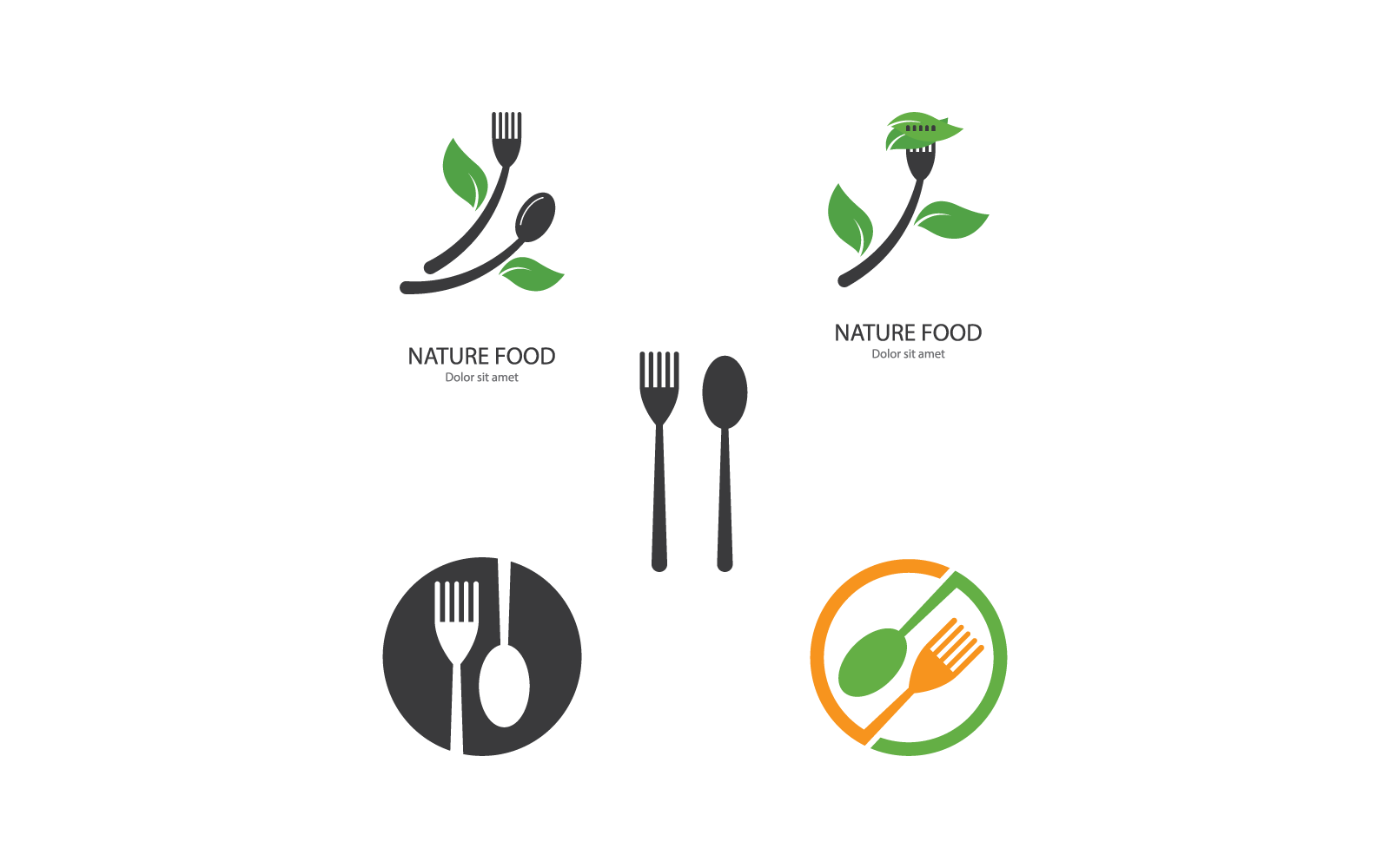 vork en lepel vector ontwerpsjabloon