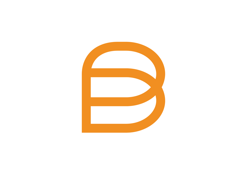 Brilliant - Letter B outline vector logo