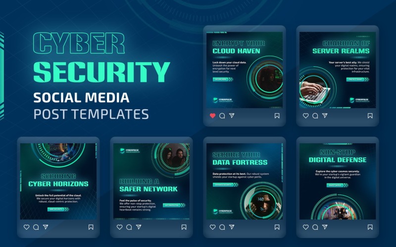 Cybersecurity Post Templates Social Media