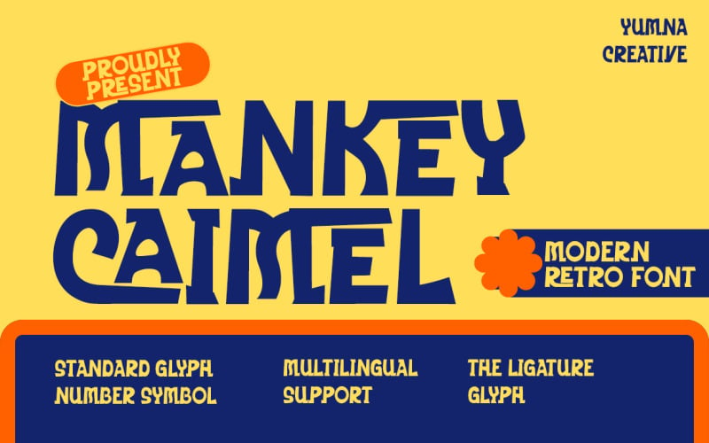Mankey Caimel - Modern Retro Font