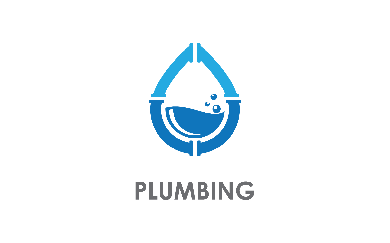 Plumbing logo design illustration template