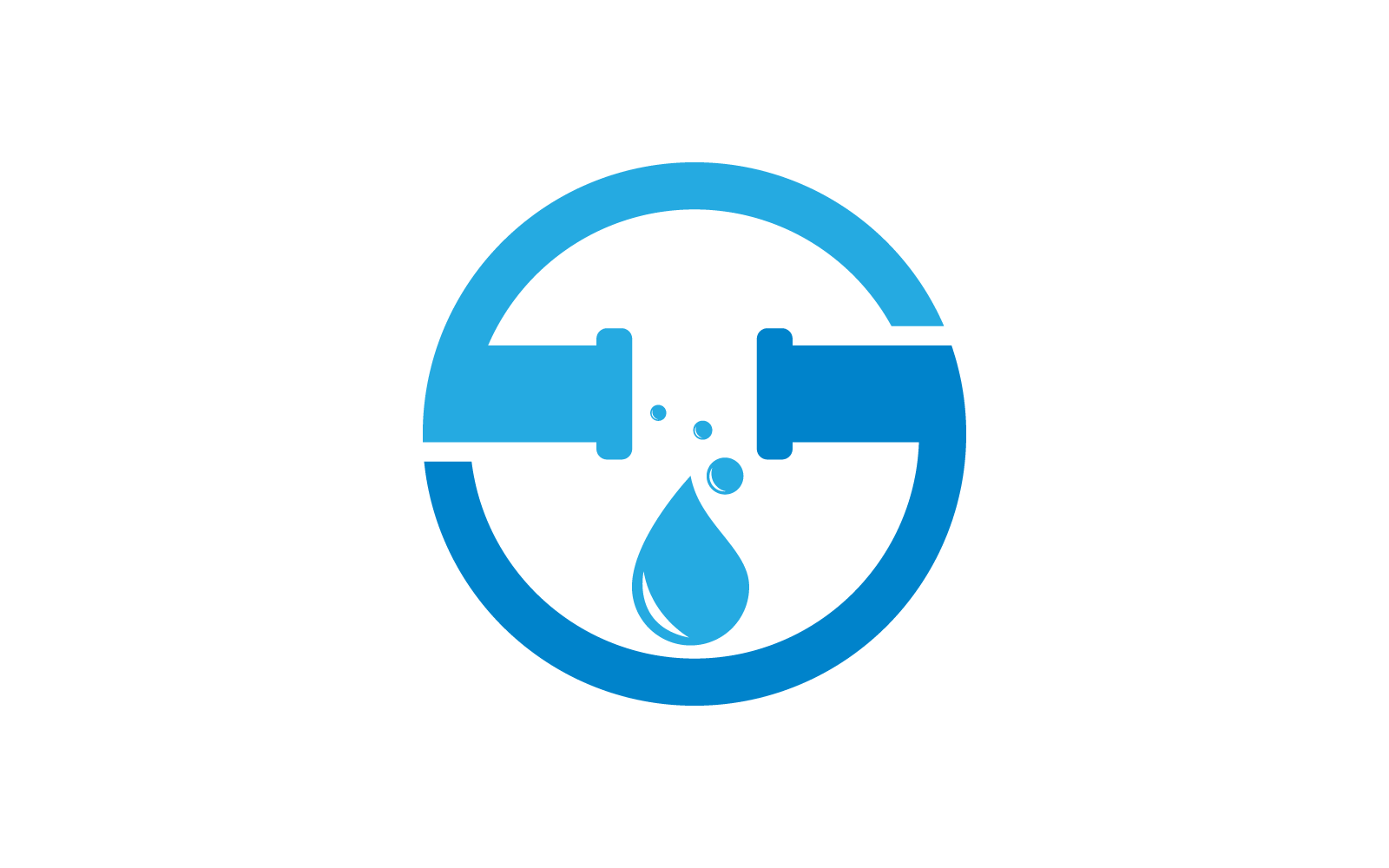 Plumbing logo flat design business template