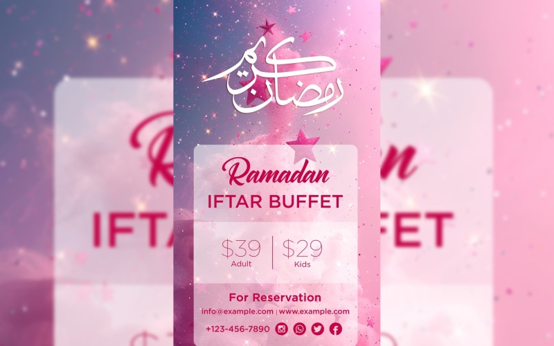 Ramadan Iftar Buffet Poster Design Template 30 Social Media