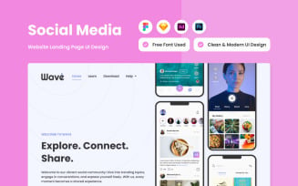 Wave - Social Media Landing Page V2