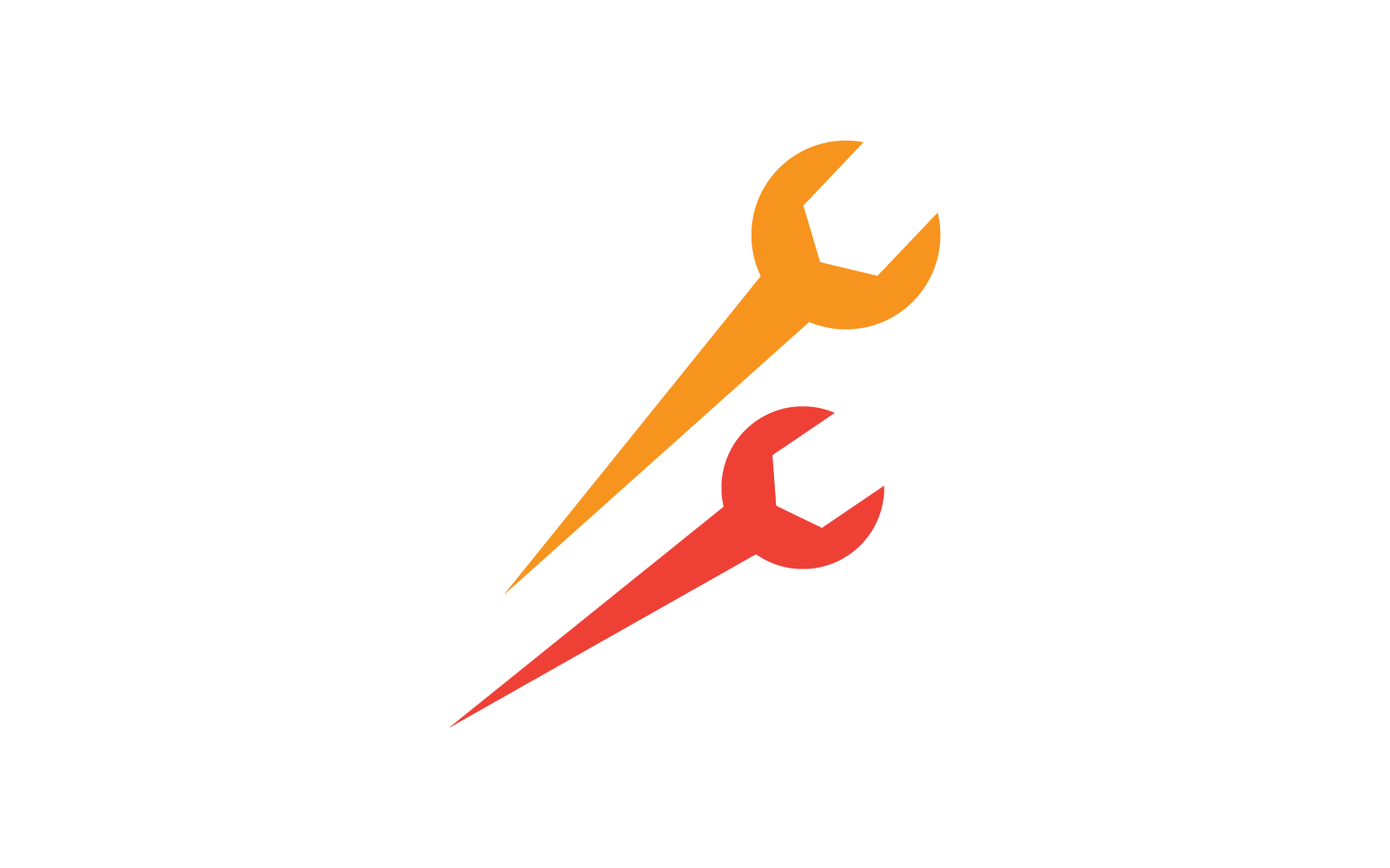 Wrench vector flat design illustration logo template