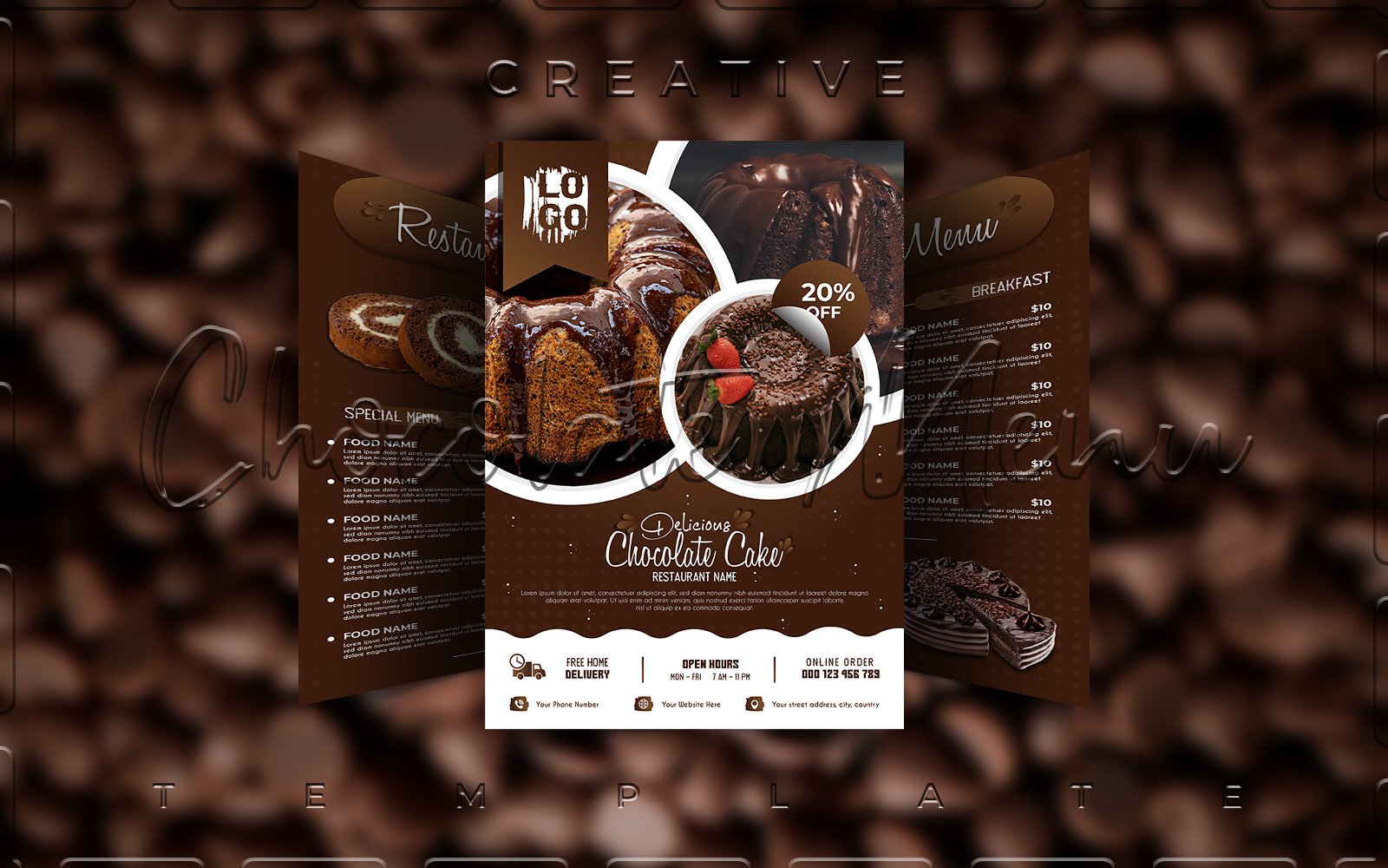 Template #399466 Bakery Brown Webdesign Template - Logo template Preview