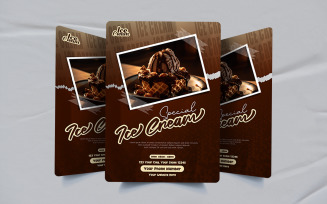 Creative ice cream promotional poster design