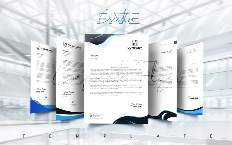 Professional Corporate Business Letter Head Template. Corporate Identity