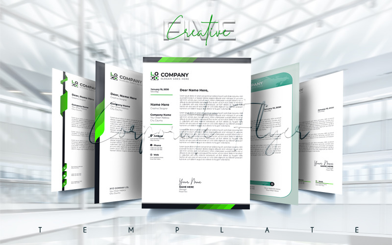 Professional Corporate Business Letter Head. Corporate Identity