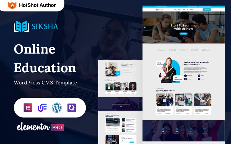 Siksha - Online Education & Courses WordPress Elementor Theme WordPress Theme