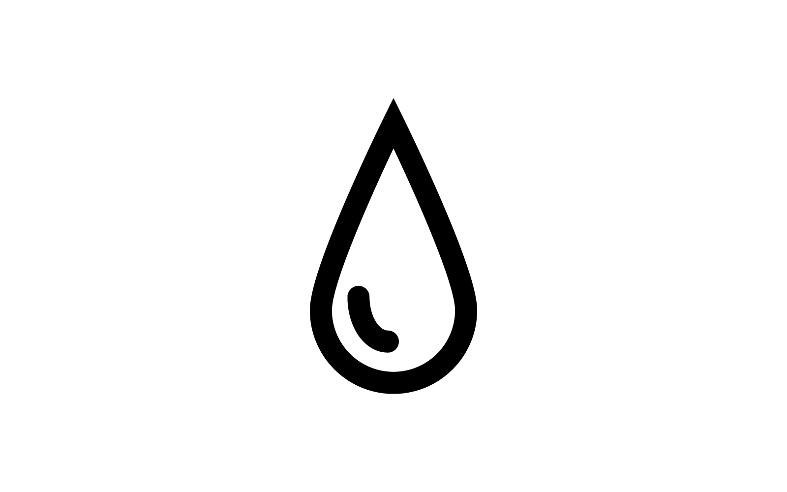 Water drop logo vector illustration template