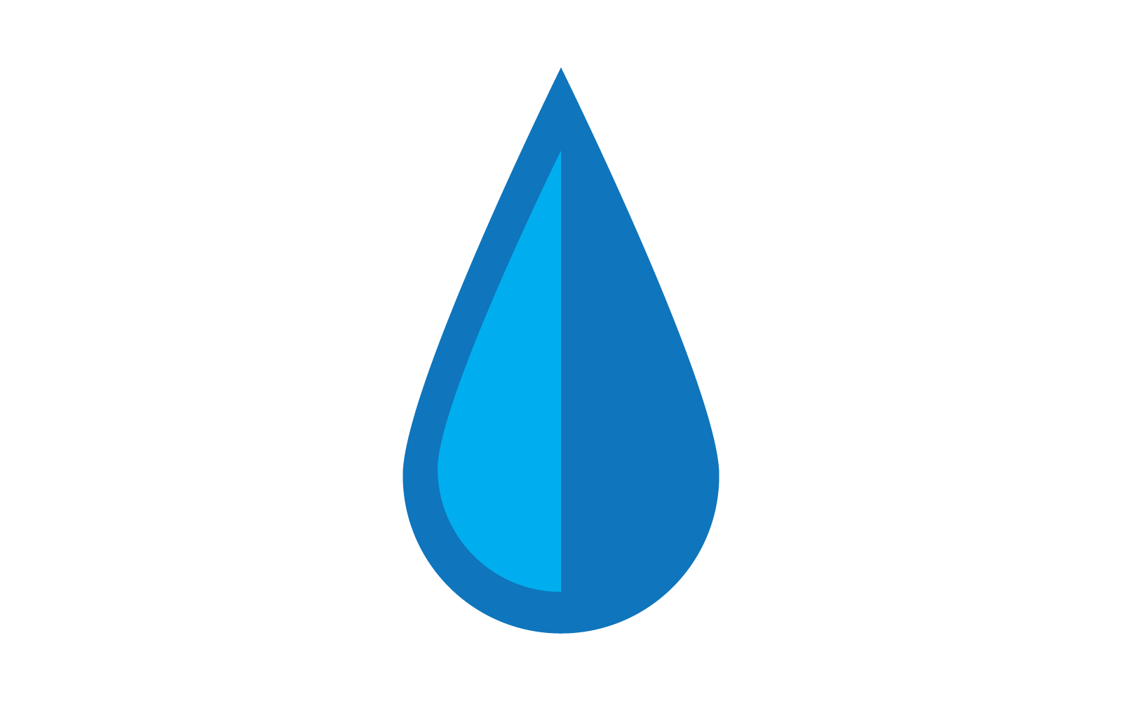Waterdruppel logo illustratie platte ontwerpsjabloon
