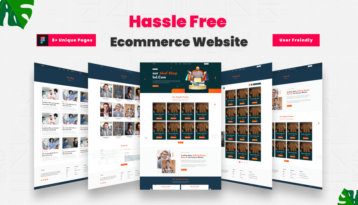 Modern Hassle Free E-Commerce Website Ui Figma Template