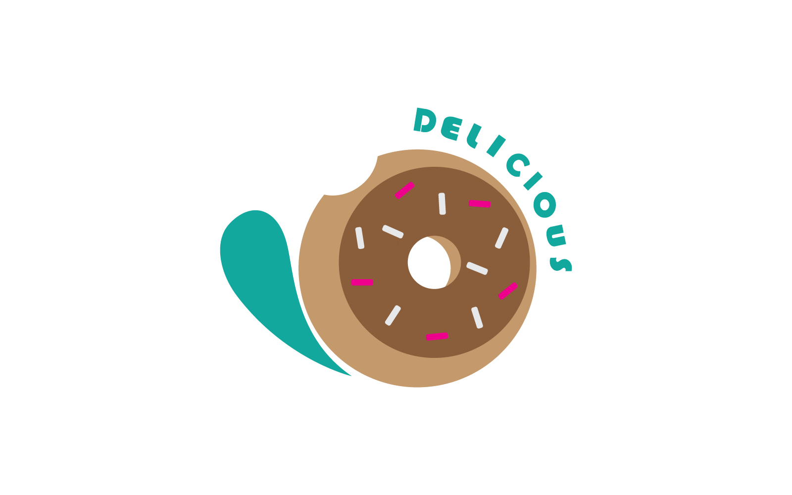 Donuts illustration logo vector template